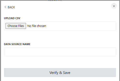 Uploading files as a datasource