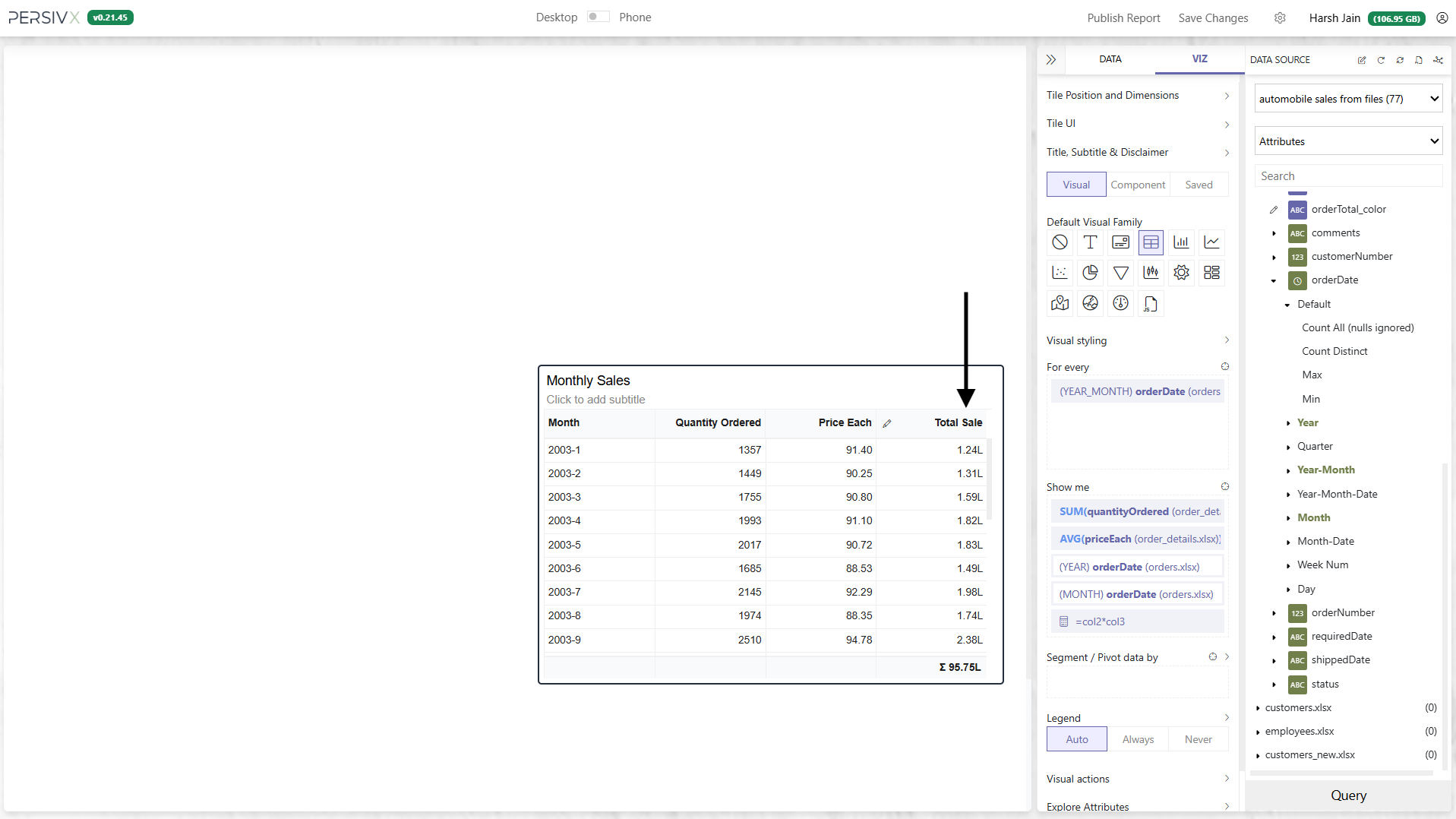 Renaming the calculated column