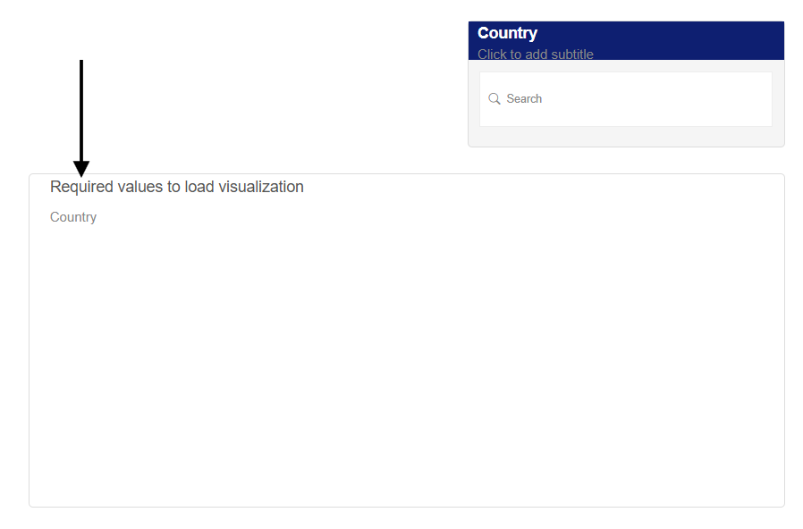 The message shown when a required filter has no value