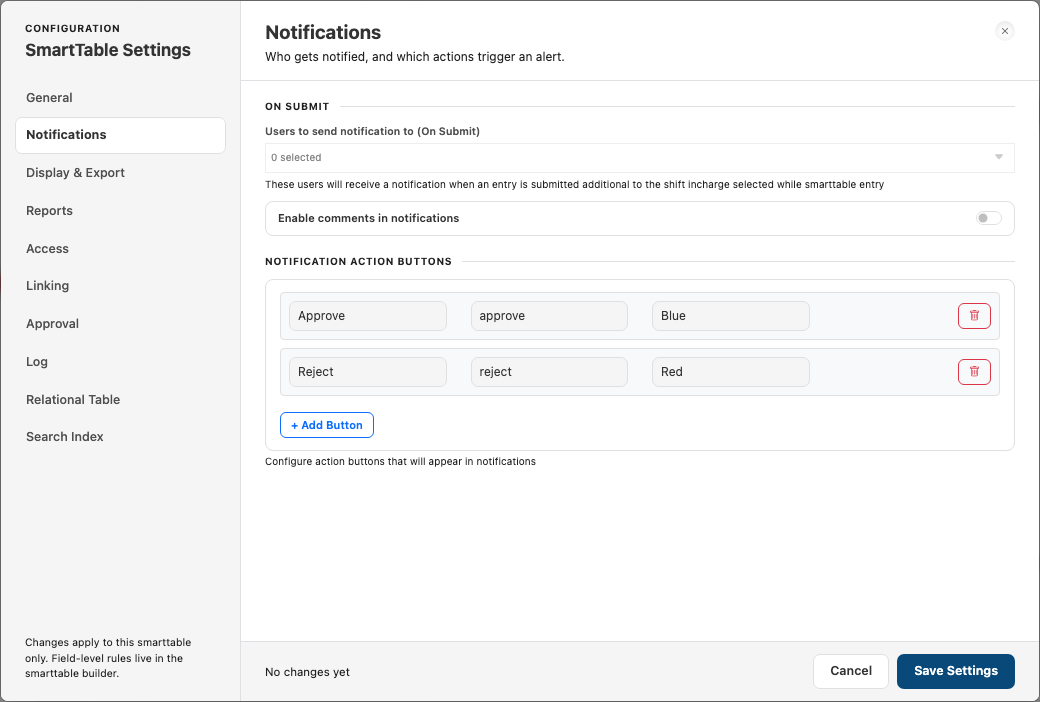 Notification Settings