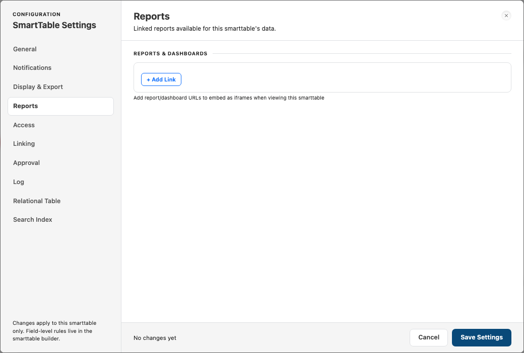 Reports tab